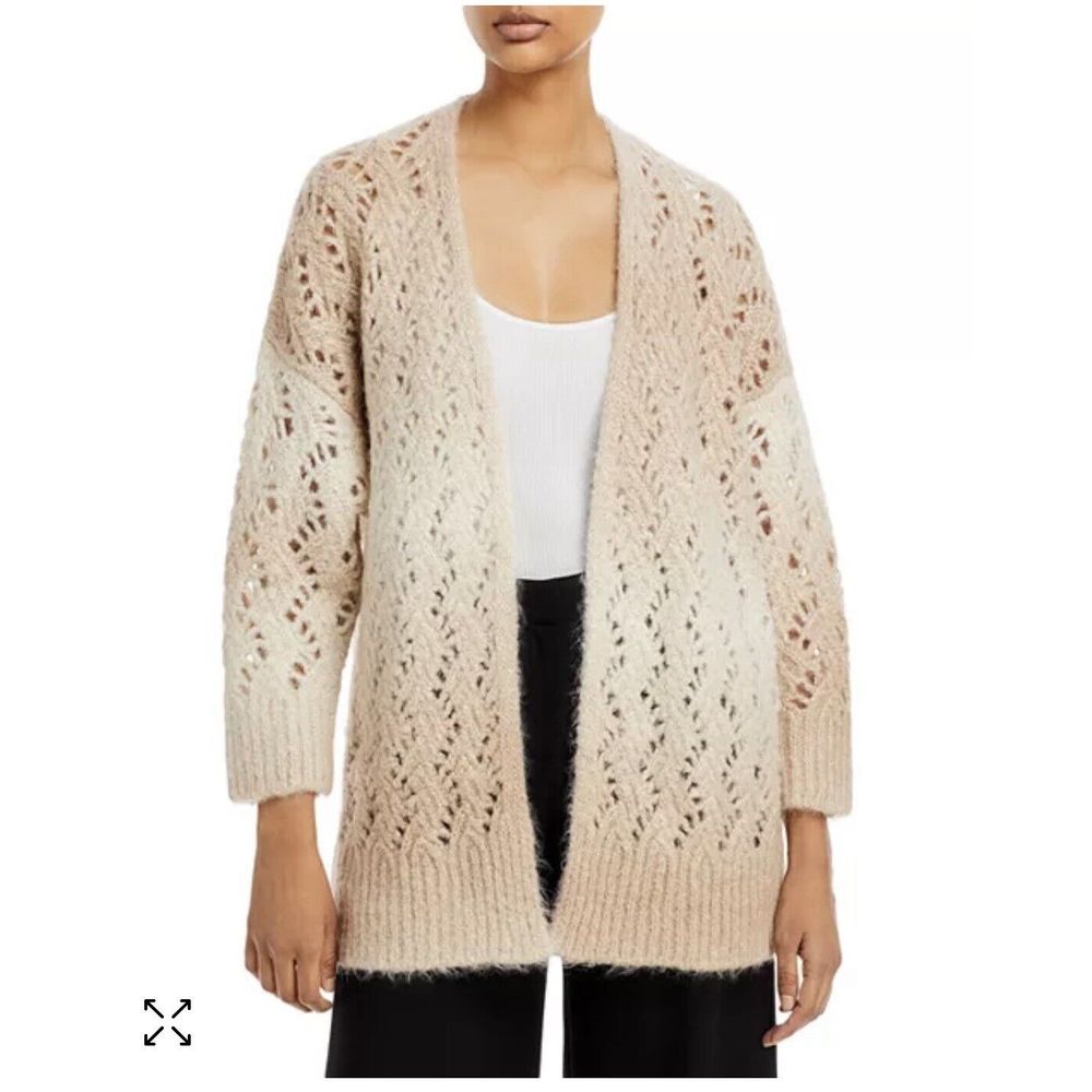 Fabiana Filippi Womens Ombre Open Cardigan Sweater Alpaca Blend Size Small